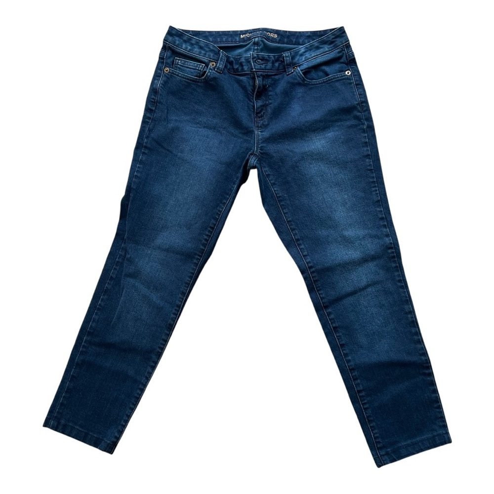Michael Kors Izzy Skinny Jeans Mid Rise- Dark Blue 2